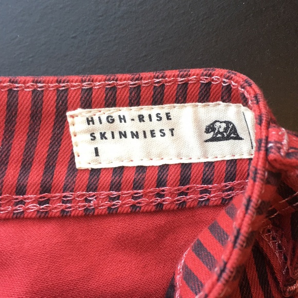 PACSUN (bullhead)- red & black striped pants - Picture 6 of 6